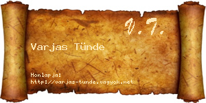 Varjas Tünde névjegykártya